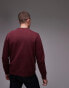 Фото #3 товара ARKET terry jersey vintage look sweatshirt in burgundy