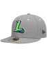 Фото #1 товара Men's Gray Lynchburg Hillcats Authentic Collection Road 59FIFTY Fitted Hat