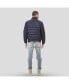 Men's Faux Leather Moto Puffer Jacket