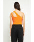 Women's One Shoulder Cut-out Detail Knit Bodysuit