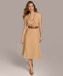 ფოტო #1 პროდუქტის Donna Karan Women's Belted Sleeveless A-Line Dress