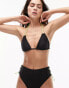 Topshop – Sportliches Triangel-Bikinioberteil in Schwarz mit Knebelverschluss Черный, 36 - фото #1