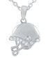 ფოტო #1 პროდუქტის Diamond Football Helmet 18" Pendant Necklace (1/10 ct. t.w.) in Sterling Silver