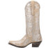 Фото #5 товара Dan Post Boots Frost Bite Metallic Snip Toe Cowboy Womens Silver Dress Boots DP
