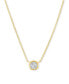 ფოტო #1 პროდუქტის Diamond Bezel 18" Pendant Necklace (1/20 ct. t.w.) in 10k Gold