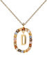 Beautiful gold plated necklace letter "D" LETTERS CO01-263-U (chain, pendant)
