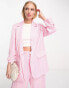 Фото #2 товара River Island co-ord ruched sleeve blazer in pink