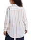 Фото #3 товара Plus Size Easy Linen Long Sleeve Button-Down Shirt