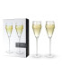 Raye Angled Crystal Prosecco Glasses Set of 2, 8 Oz