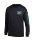 Men's Black Ohio Bobcats Team Stack Long Sleeve T-shirt