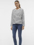 Vero Moda raglan jersey top with long sleeves in navy stripe Синий, XL - фото #7