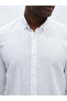 Фото #4 товара Рубашка LC WAIKIKI Slim Fit с длинным рукавом с ажурным узором для мужчин