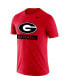 ფოტო #2 პროდუქტის Men's Red Georgia Bulldogs Baseball Logo Stack Legend Performance T-shirt