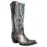 Фото #3 товара Corral Boots Art 21 Studs Metallic Snip Toe Cowboy Womens Black Casual Boots C3