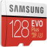 Фото #2 товара Samsung EVO Plus Micro SDXC 64GB up to 100MB / s Class 10 U3 memory card (incl. SD adapter) red / white