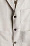 Фото #8 товара Slim Fit Unconstructed Linen Jacket