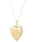 Фото #6 товара Italian Gold diamond Accent Heart Locket 18" Pendant Necklace in 10k Gold