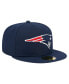 Men's Navy New England Patriots Main 59FIFTY Fitted Hat