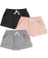 ფოტო #1 პროდუქტის Baby Girls Baby Knit Shorts, 3-Pack