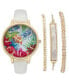 ფოტო #1 პროდუქტის Women's White Strap Watch 39mm Set, Created for Macy's