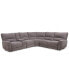 Фото #4 товара Deklyn 129" 6-Pc. Zero Gravity Fabric Sectional with 3 Power Recliners & 1 Console, Created for Macy's