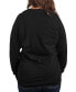 ფოტო #2 პროდუქტის Plus Size Flamingo Bells Graphic Pullover T-shirt