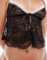 Wild Lovers Exclusive lace tie corset in black