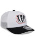 Фото #4 товара Men's White/Black Cincinnati Bengals 2024 NFL Training Camp 9SEVENTY Trucker Hat