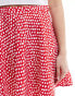 Фото #4 товара Wednesday's Girl polka dot flippy mini skirt red