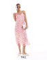 Vero Moda Tall cami midi dress in pink floral Розовый, XL - EU 40 - фото #1