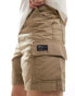 ASOS DESIGN slim cargo short with patch in khaki