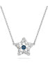 Фото #1 товара Swarovski Damen Halskette Stella Verschiedene Schliffe, Stern, Blau, Rhodiniert 5639186