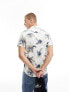 Фото #6 товара Jack & Jones Originals floral print short sleeve shirt in cream