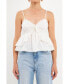 ფოტო #2 პროდუქტის Women's Lace Trimmed Waterfall Tiered Top