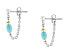 Playful bicolor chain earrings Colori SAXQ08