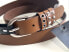 Levi's Brown Embellished Leather Women’s Belt Studded Silver Size Large