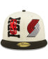 Фото #3 товара Men's Cream, Black Portland Trail Blazers 2022 NBA Draft 59FIFTY Fitted Hat