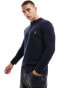 Фото #1 товара Brave Soul long sleeve polo shirt in navy