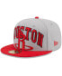 ფოტო #1 პროდუქტის Men's Gray, Red Houston Rockets Tip-Off Two-Tone 59FIFTY Fitted Hat