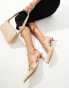 Фото #2 товара Mango pointed buckle heel in beige