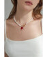 ფოტო #3 პროდუქტის Kokoro Freshwater Pearl Heart Necklace 16" For Women