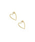 ფოტო #1 პროდუქტის Gold Plated Outline Heart Studs