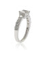 ფოტო #3 პროდუქტის Suzy Levian Sterling Silver Assher Cut Cubic Zirconia Bridal Eternity Band Ring