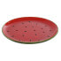 Фото #1 товара Плоская тарелка Home ESPRIT Красный Зеленый Керамика Арбуз 27,5 x 27,5 x 3 cm