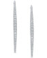 ფოტო #3 პროდუქტის Diamond Graduated Medium Hoop Earrings (1-1/2 ct. t.w.)