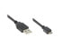 Кабель USB 2.0 мужской-мужской Good Connections 2510-MB02 - 1.8 м - USB A - Micro-USB B - черный - фото #1