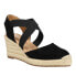 Фото #2 товара Easy Spirit Meza Wedge Espadrille Womens Black Casual Sandals E-MEZA-001