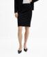 Фото #1 товара Women's Rome-Knit Opening Detail Pencil Skirt