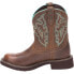 Фото #8 товара Justin Boots Gemma Embroidery 8" Round Toe Cowboy Womens Brown Casual Boots GY9