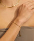 ფოტო #4 პროდუქტის Gold Adjustable Cubic Zirconia Pave Sideways Bolo Initial Bracelet